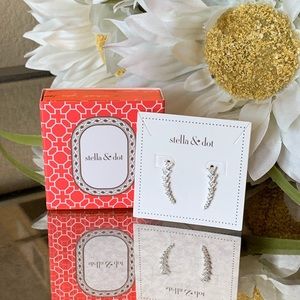 Stella & Dot Pave Triangle Ear Climbers